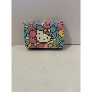 HELLO KITTY Colorful Bow Pink Wallet Cardholder Kawaii